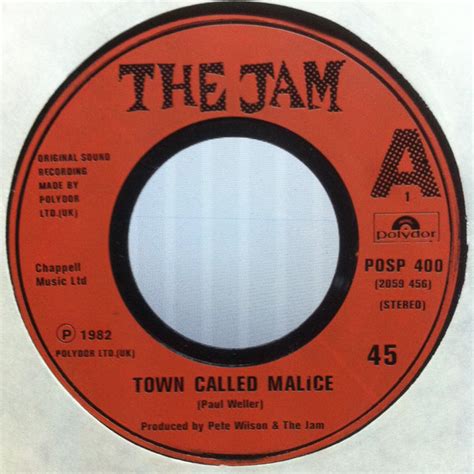 The Jam Town Called Malice 1982 Red Injection Large Holes Vinyl Discogs