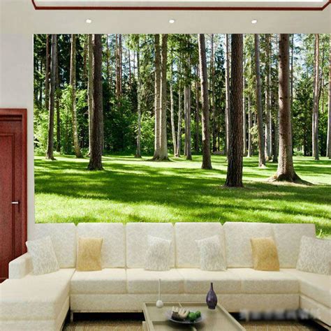 Forest Landscape Wallpaper Wood Trees Photo Wallpaper