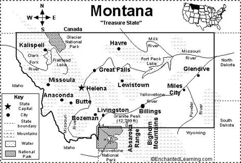 Montana Mapquiz Printout Map Quiz Montana