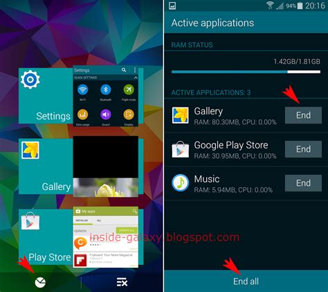 Inside Galaxy Samsung Galaxy S5 How To Use The Recent Apps Button In