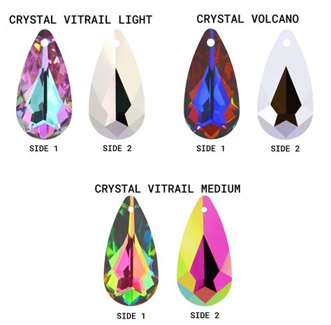 PRIMERO Crystal 6100 Pear Drop Pendants Many Colors Etsy