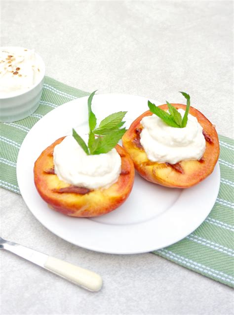 Honey Ricotta Grilled Peaches Anothertablespoon Recipe Grilled Peaches Grilling Cookout Food