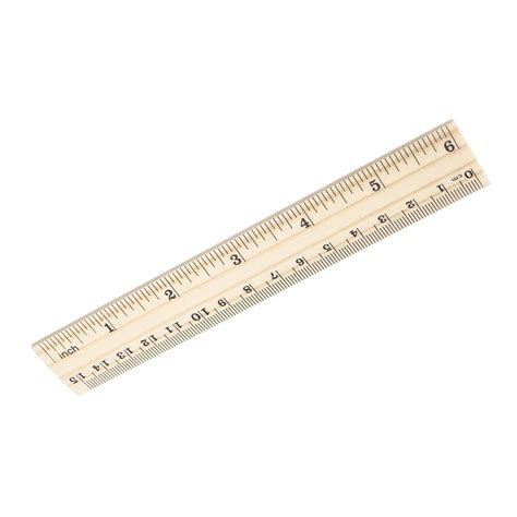 Uxcell Wood Ruler 15cm 6 Inch 2 Scale Office Rulers Wooden Measuring