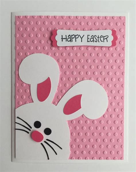 Handmade Easter Card Bunny Rabbit Happy Easter Easter Cards Handmade Diy Easter Cards