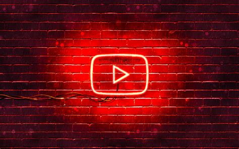Youtube Red Logo Red Brickwall Youtube Logo Brands Youtube Neon Logo