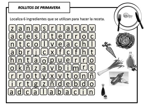 Cheolive Nuevo Pasatiempo Sopa De Letras De Rollito De Primavera