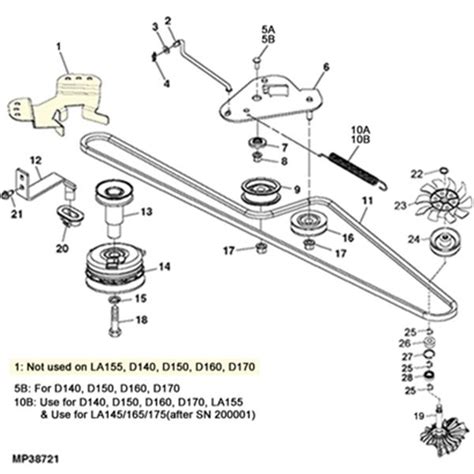 John Deere D140 Deck Parts Diagram