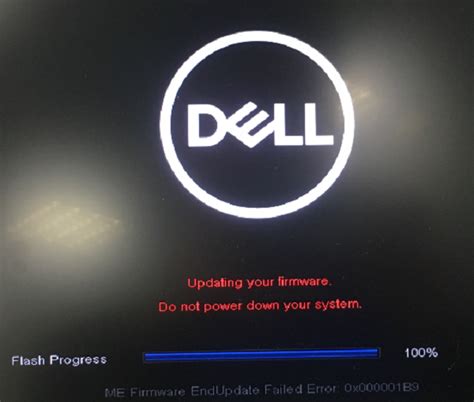 Me Firmware Upgrade Failure With Error Code 0x000001b9 During Bios