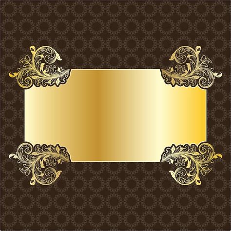 Premium Vector Luxury Golden Banner Plate Board Antique Victorian