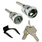 Installing a lock kit is a fairly simple and inexpensive solution. Wesko Keys & Locks for File Cabinets and Desks - EasyKeys.com