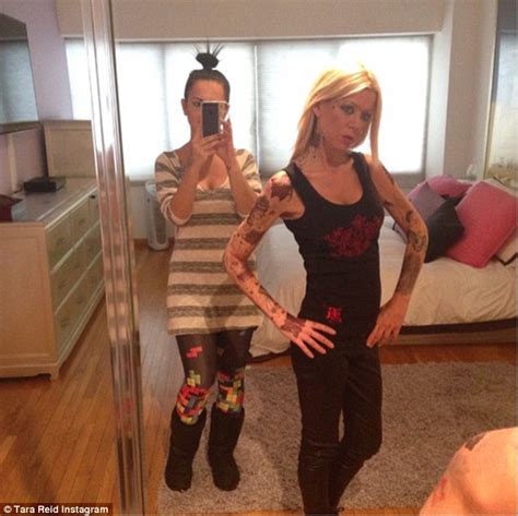 Tara Reid Shows Off Her New Colourful Fake Tattoos On Instagram Daily