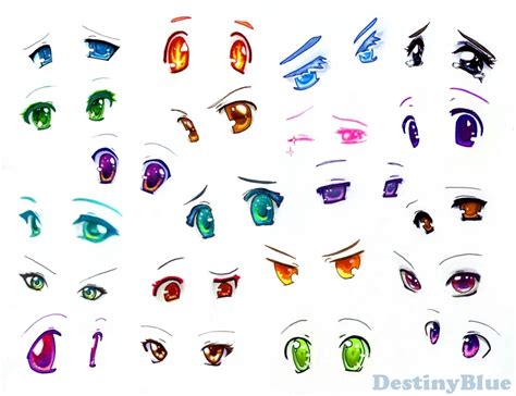 Anime Eyes Copic Markers By Destinyblue On Deviantart