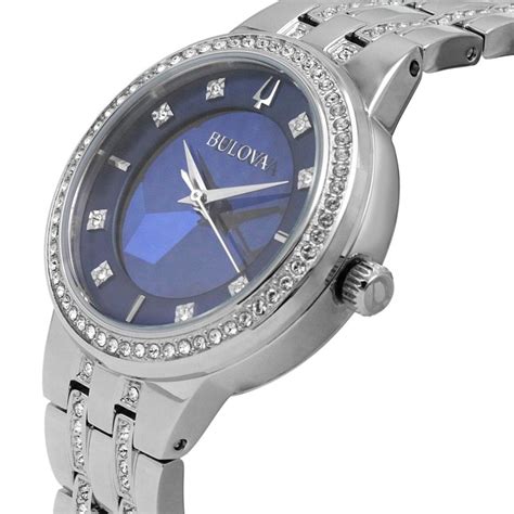 Bulova Phantom Crystal Ladies Watch 96l276 Blue