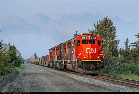 Cn 5460 Canadian National Railway Emd Sd60 At Jasper Alberta Canada