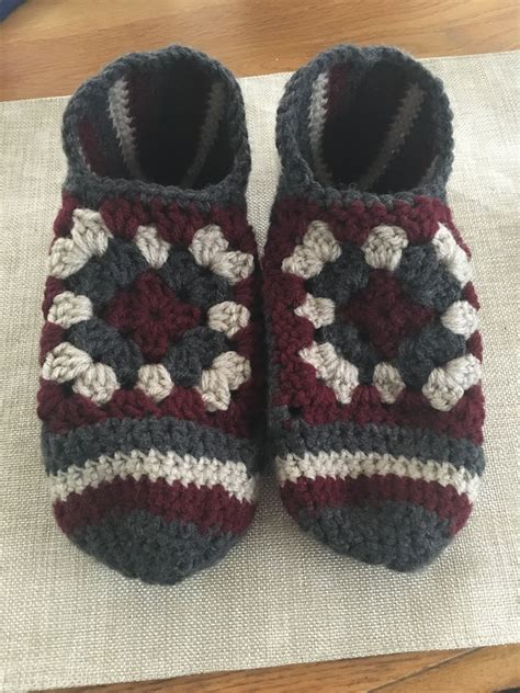 Crochet Granny Square Slippers | Granny square, Granny square slippers, Granny square crochet