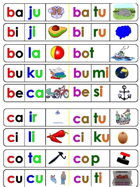 Perkataan mesti digunting siap2 oleh guru. 34+ Penting Jawi Bergambar