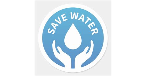 Water Conservation Save Water Badge Sticker