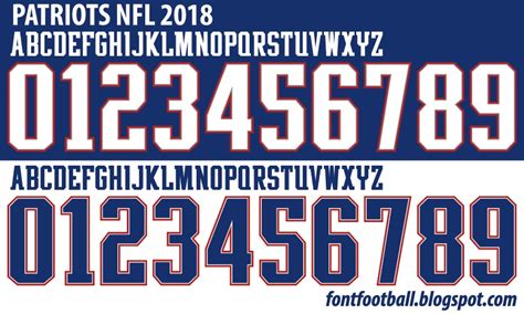 Font Football Font Vector Patriots Nfl 2018 Kit