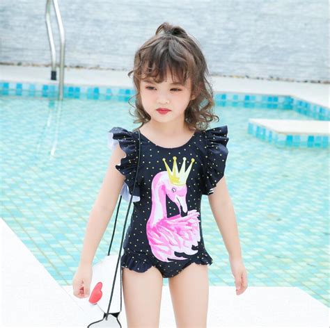 Toddler Swimwear 2019 Summer Girls Fashion New Dots Sw Print Ruffles