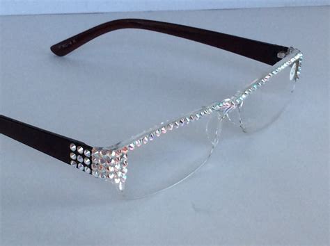 reading glasses with swarovski crystals etsy