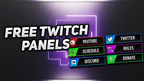 Free Clean Twitch Panels Template Psd Download Youtube