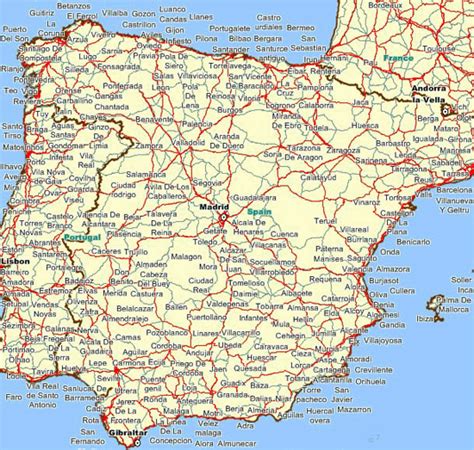 Spain Road Map Full Size