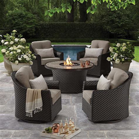 Buy Member's Mark Agio Heritage 5-Piece Outdoor Fire Pit Chat Set with