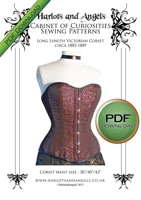 Corset Sewing Pattern Xl Plus Sized Pdf Digital Download For Etsy