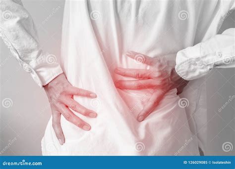 Man Suffering From Back Pain Stock Image Image Of Back Help 126029085