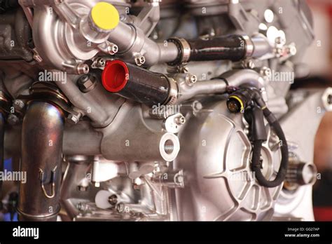 Closeup Of Motorcycle Engine Block Stock Photo Alamy