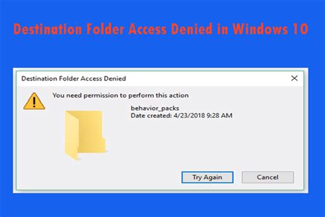 How To Fix The Destination Folder Access Denied Error