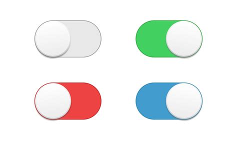 Vector Illustration Of Realistic Slider Button Set Suitable For Design