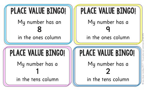 Place Value Bingo Tens And Ones Classroom Hq