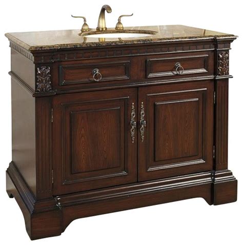Of course, another huge consideration is what type of storage you want your vanity to have. 42 Inch Traditional Single Sink Bathroom Vanity ...