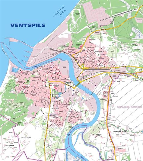 Map of Ventspils. City maps of Latvia — Planetolog.com