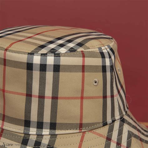 Burberry Vintage Check Cotton Blend Bucket Hat