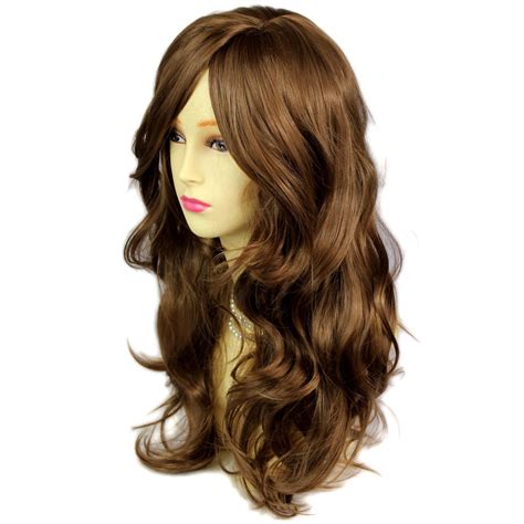 Wiwigs Wonderful Wavy Long Light Brown Curly Cocoa Heat Resistant