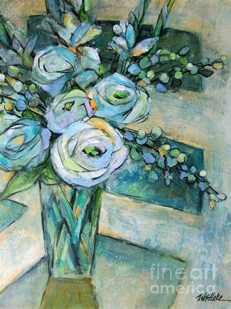 White Roses By Wendy Westlake Floral Art Flower Art Flower Painting