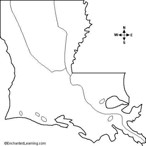Louisiana Map With Parishes Images Blank