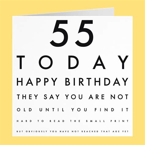 Humorous Joke 55th Birthday Card 55 Today Happy Birthday Hunts