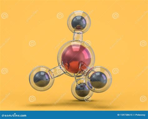 Methane Molecules Background 3d Rendering Stock Illustration