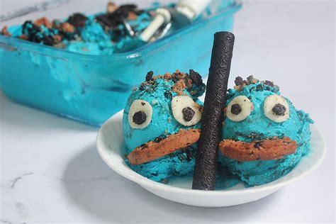 No Churn Cookie Monster Ice Cream Amcarmens Kitchen
