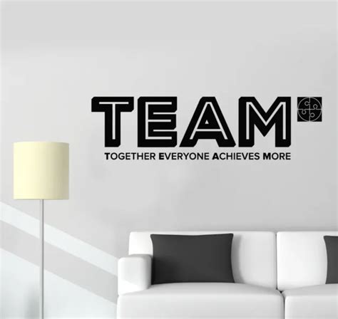 Vinyl Wall Decal Together Everyone Achieves Team Work Words Stickers