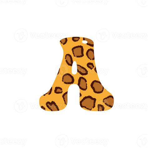Leopard Print Alphabets And Number 10884080 Png