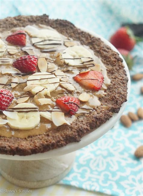 I must stop torturing myself by looking at chocolaty goodness like this!!! A healthy gluten free cauliflower pizza crust with chocolate, almond butter, and berries as a ...
