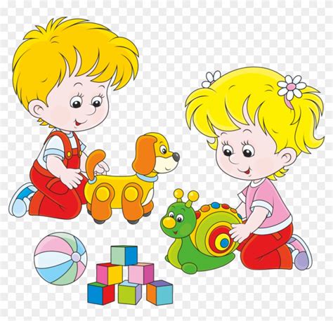 Kid Playing With Toys Clipart Images