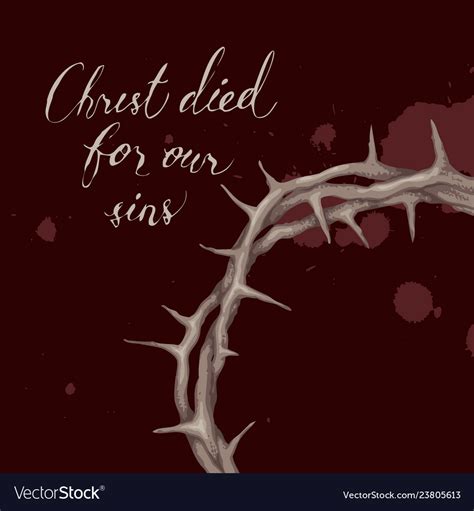 Easter Banner Christ Died For Our Sins Royalty Free Vector