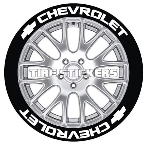 Tire Stickers Chevrolet 1 4 W Tire Stickers Pre Curved Permanent Raised