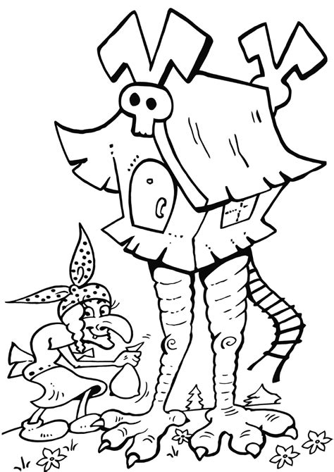 baba yaga house coloring pages coloring pages    print