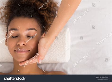 Facial Beauty Treatment Africanamerican Woman Getting Stock Photo